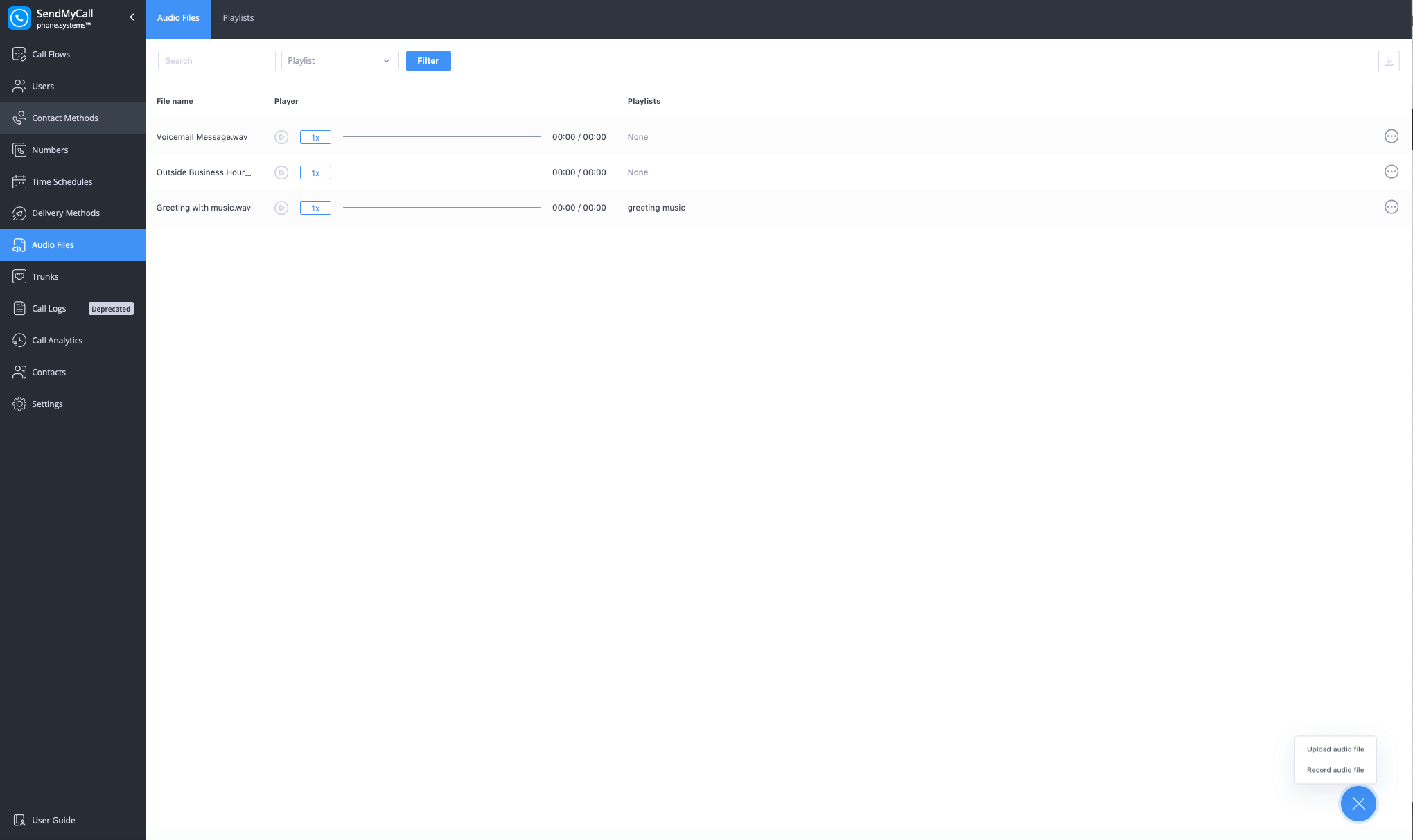 Recording Audio Files