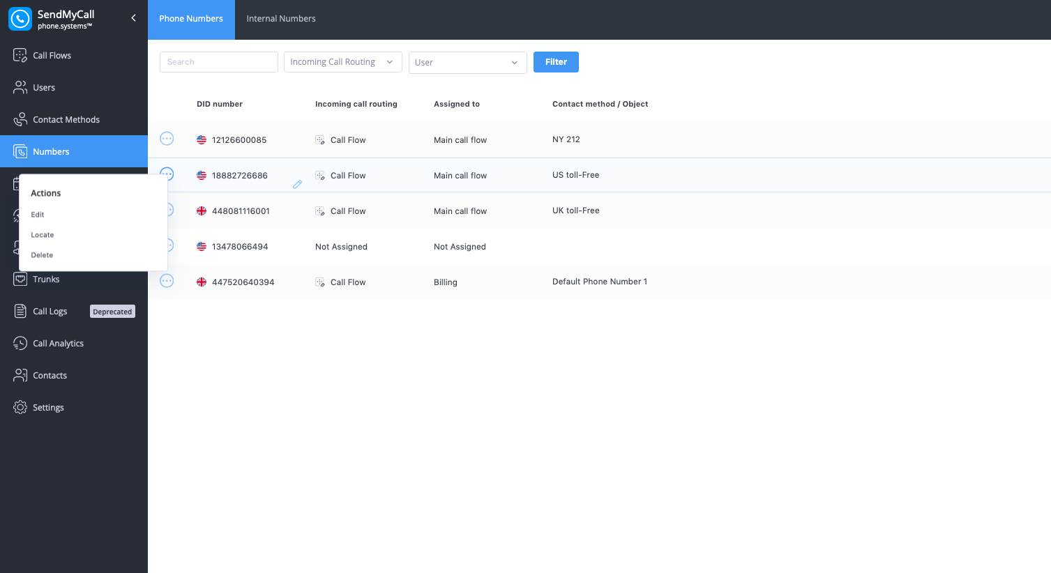 Fig. 1. Actions Menu