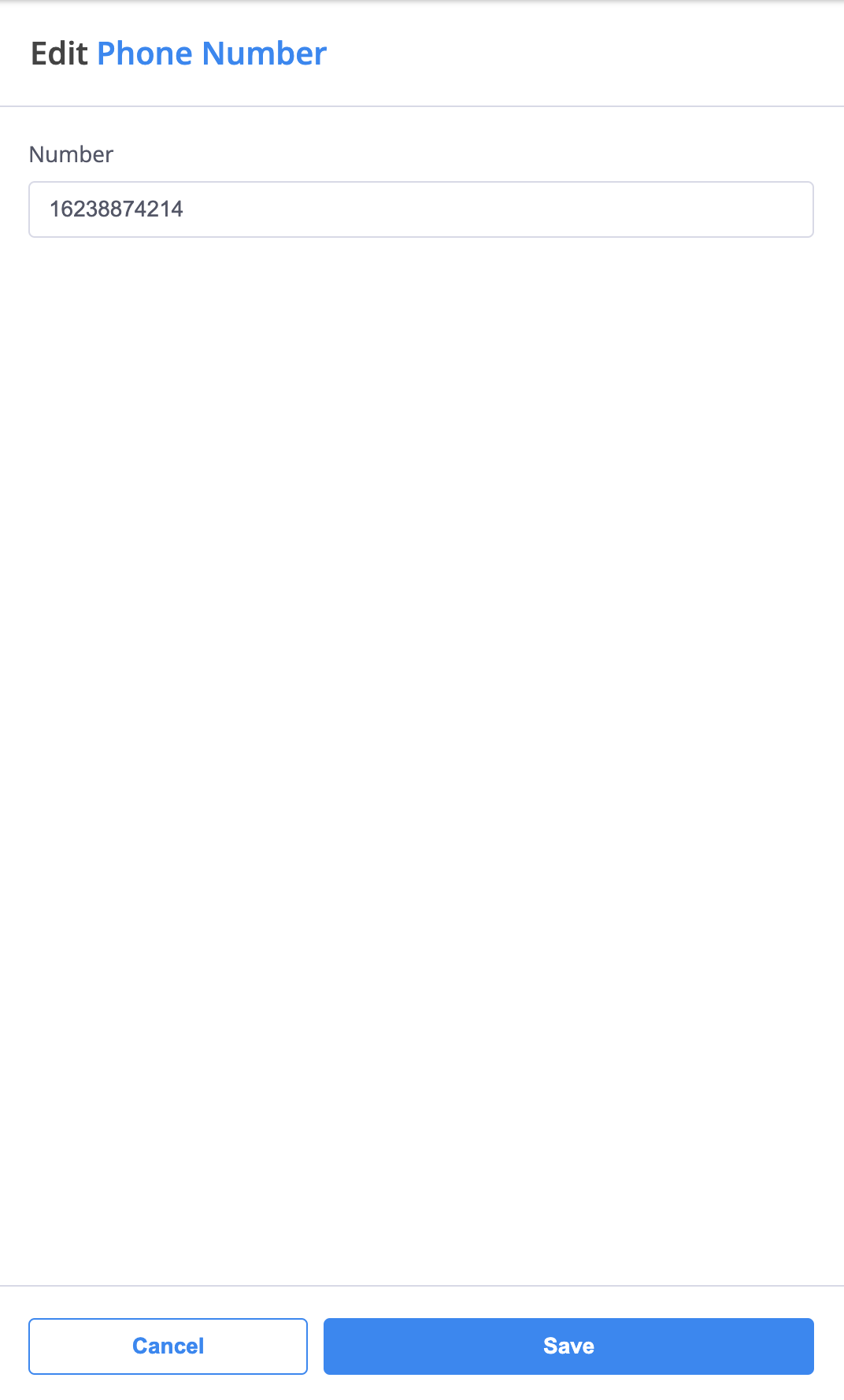 Fig. 2. Editing Phone Numbers
