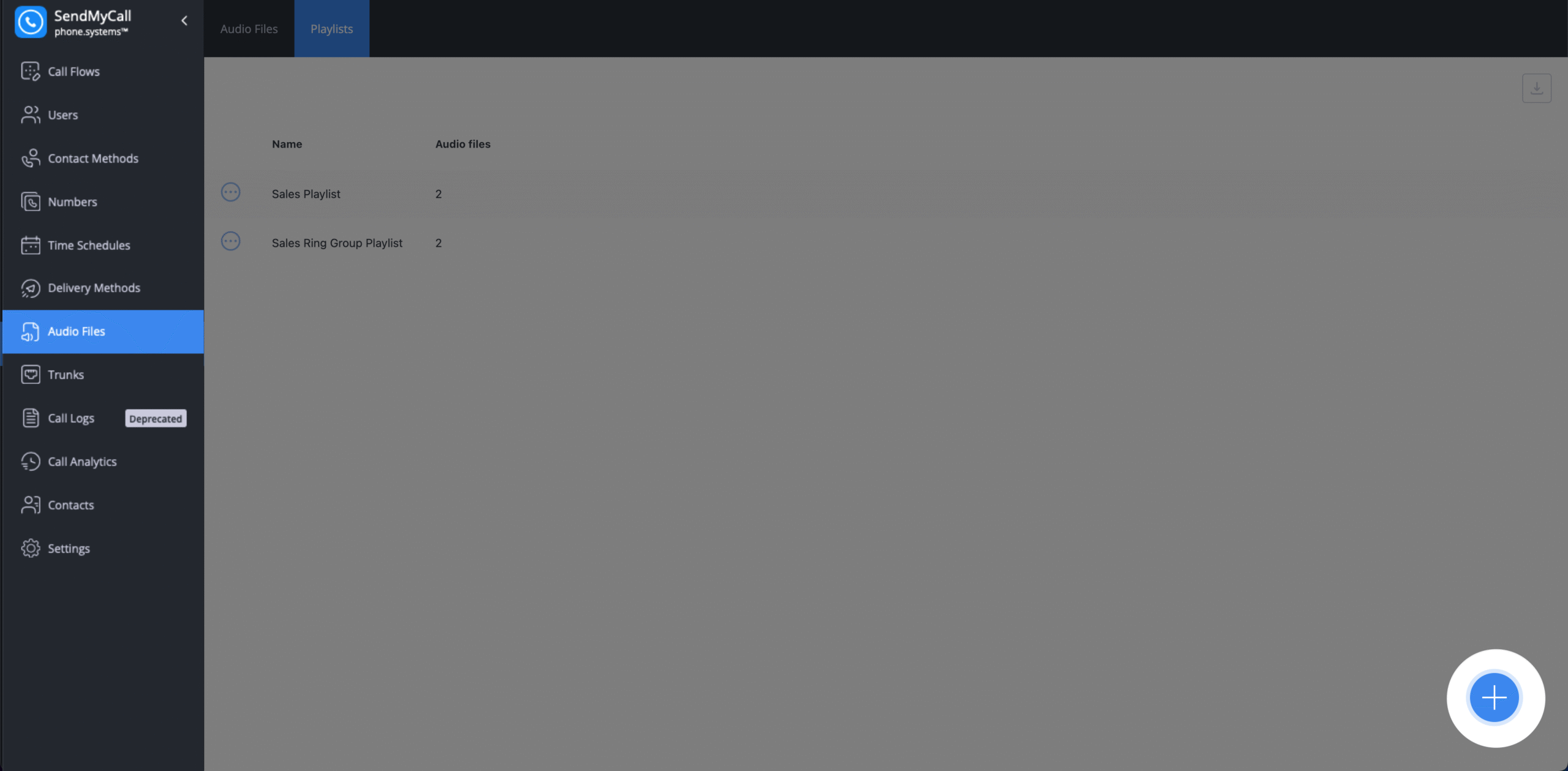 Fig. 1. Playlists